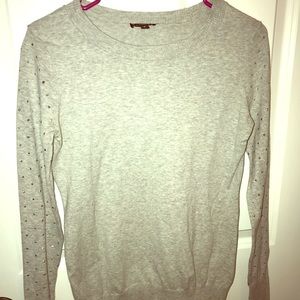 Gray Rhinestone Sweater